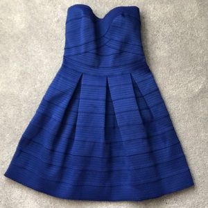Limited Express Cobalt Blue Strapless Dress Size Small